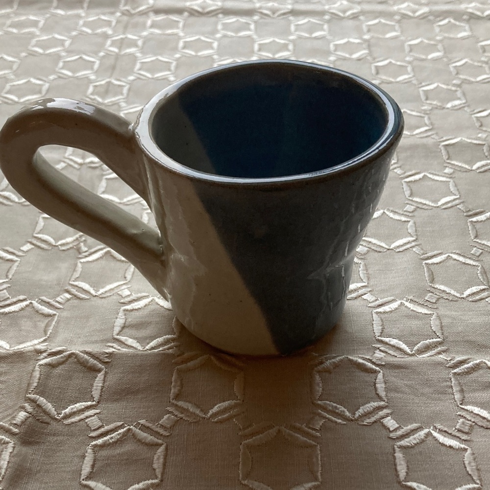 Hand Crafted Blue and White Mug